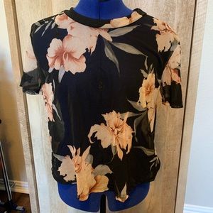 NWOT sheer floral top. Never worn!